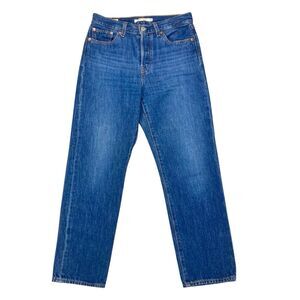 Levi's Premium Jeans Women 26 Blue Big E High Waist Wedgie Straight Casual Denim